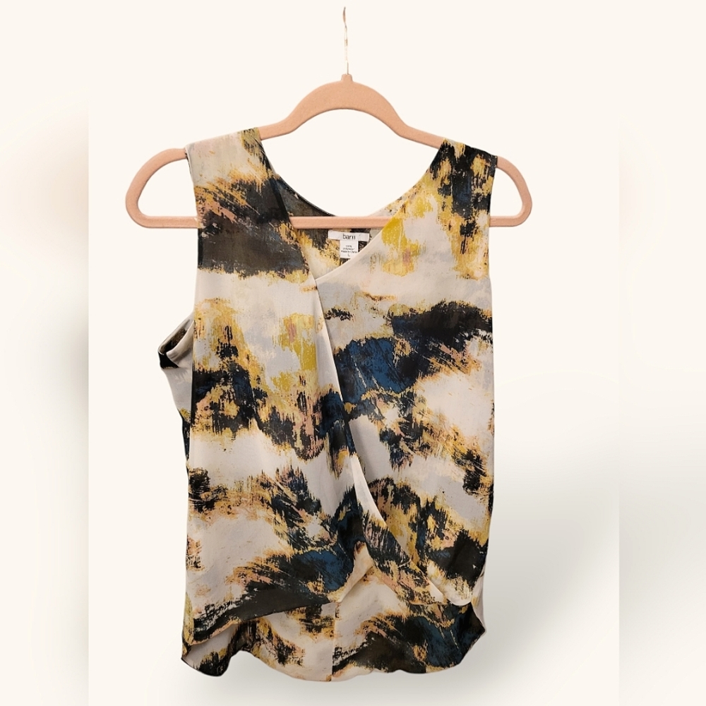 BAR 3 halter multi colored top size Large